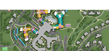 a digital map of the senior living community
