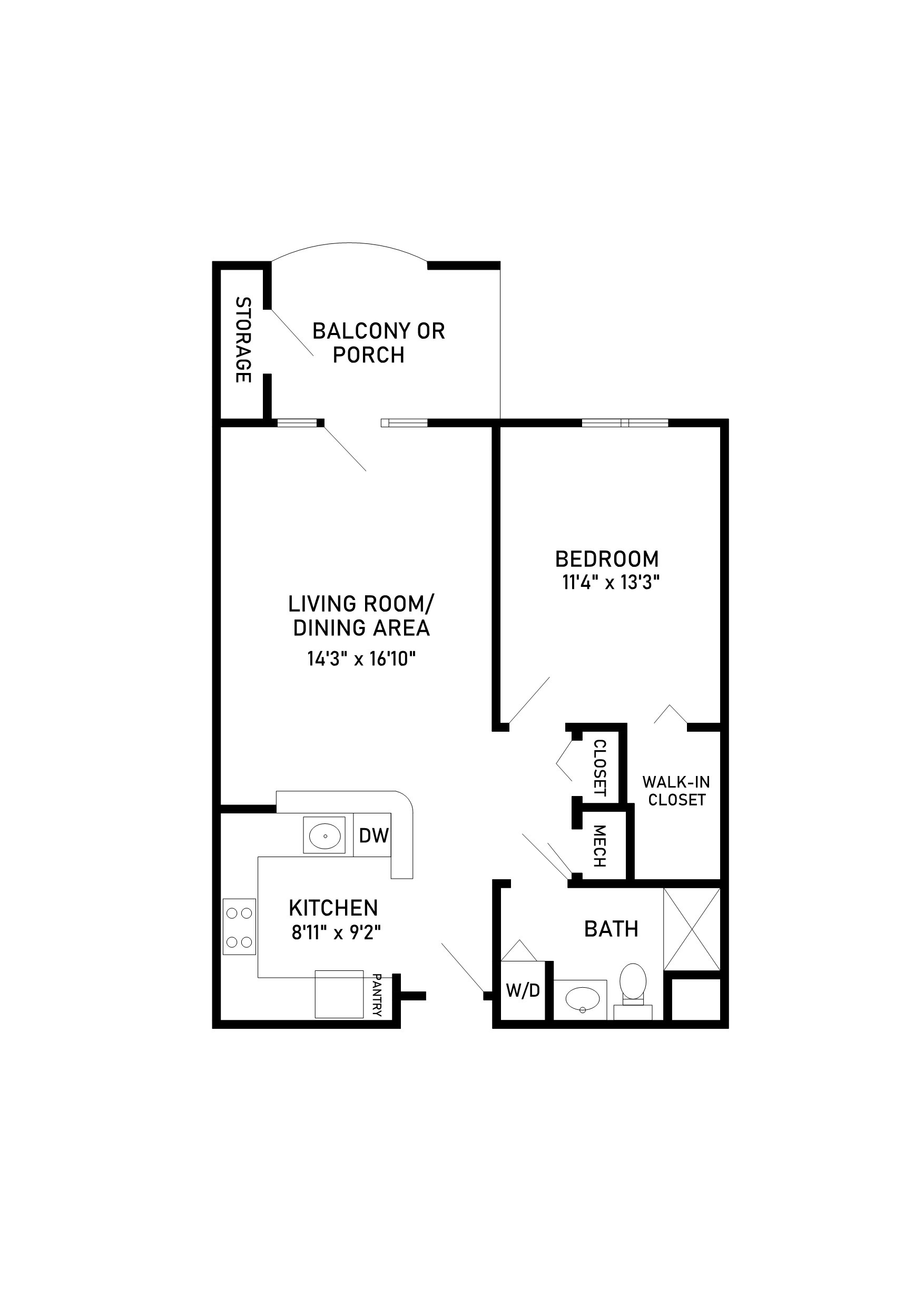 Aberdeen floor plan 1 bedroom 1 bathroom 749 square feet
