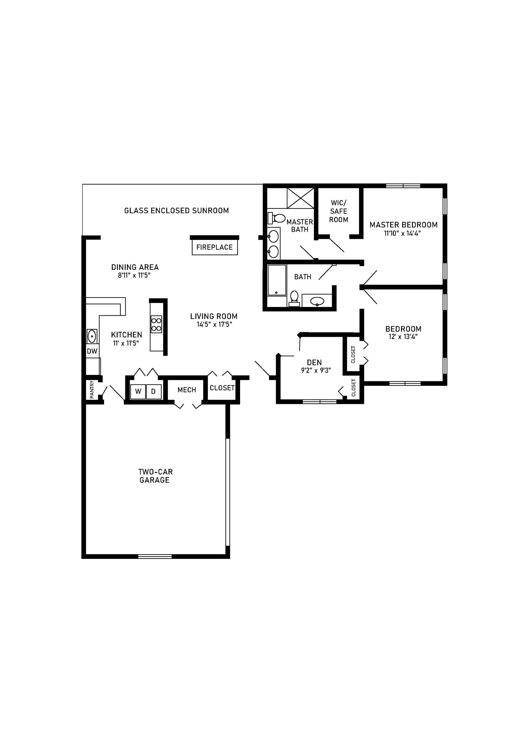 Kellie floor plan 2 bedrooms 2 bathrooms 1516 square feet